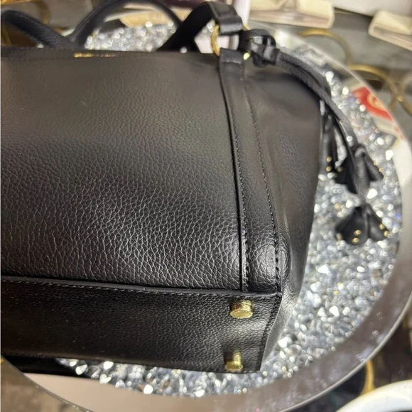 Karl Lagerfeld Paris Iris tote bag in black pebbled leather NWOT - Picture 13 of 14